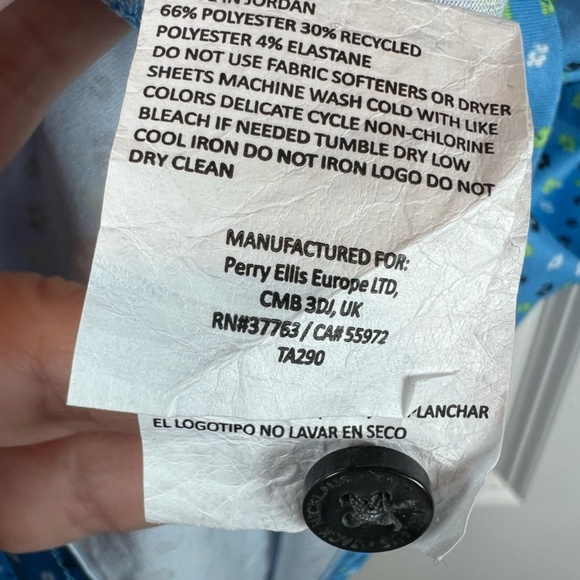 Nicklaus Eco Choice Men's Golf Polo Shirt  Blue All Over Floral Print Stretch XL - Picture 10 of 10